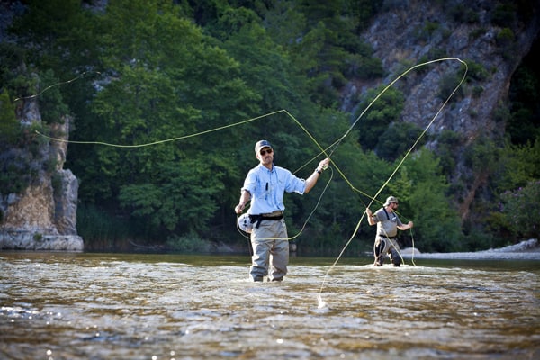 Fly casting. Fly fishing.