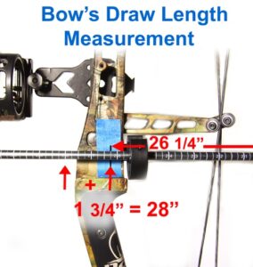 Measure compound bows draw length.