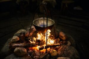 Cooking Dutch oven