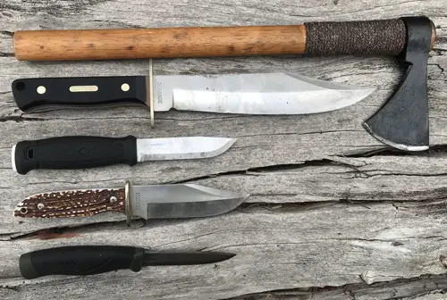 Bushcraft and survival knife comparisons.
