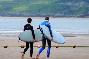 Kids surfing wetsuits